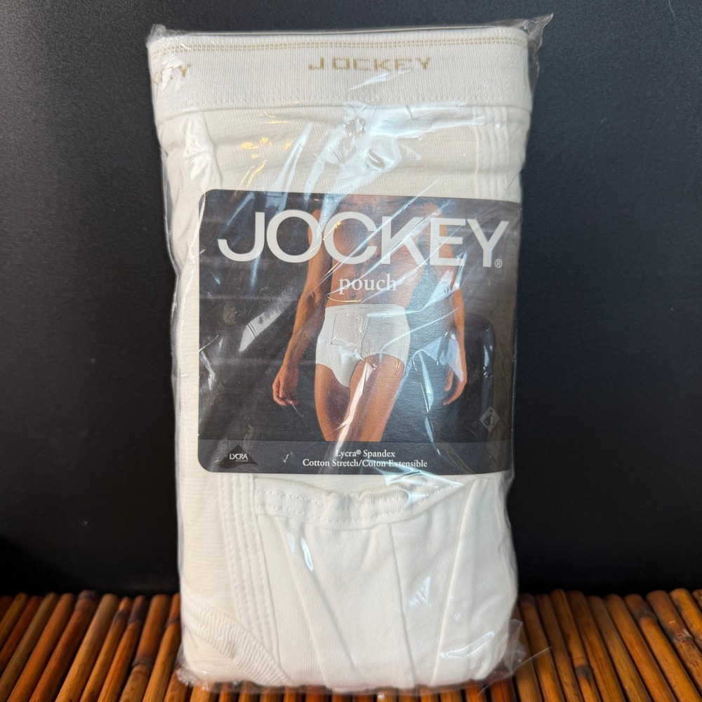 Vintage 1999 Jockey Pouch Full Rise Briefs White 3-Pack Large 1030/100 Mens